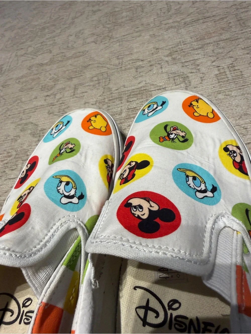 Disney x Vans Colorful Mickey and Friends - size 7.5 W/ 6.0 M.